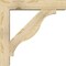 Ekena Millwork Funston Block Rough Sawn Bracket w/ Offset Brace, Douglas Fir, 6"W x 28"D x 28"H BKT0604X28X28FST05RDF - alternate 2